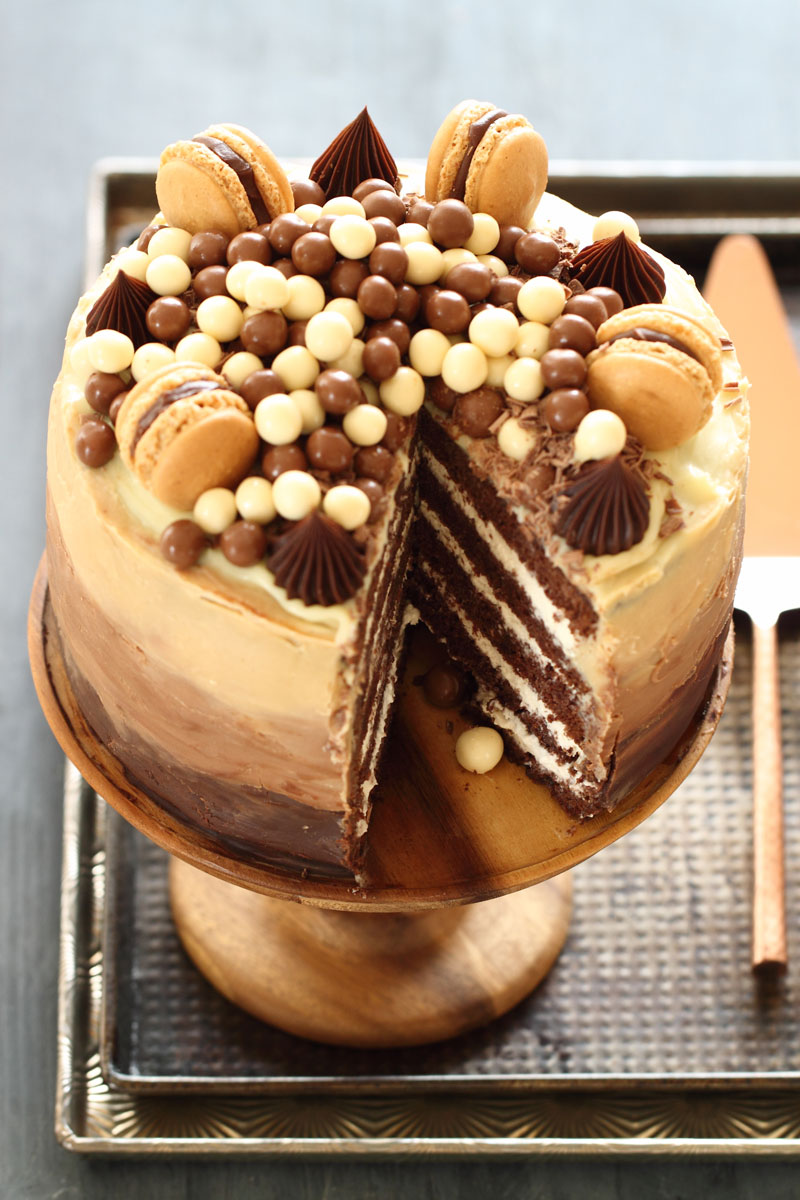 עוגת אומברה קפה ושוקולד