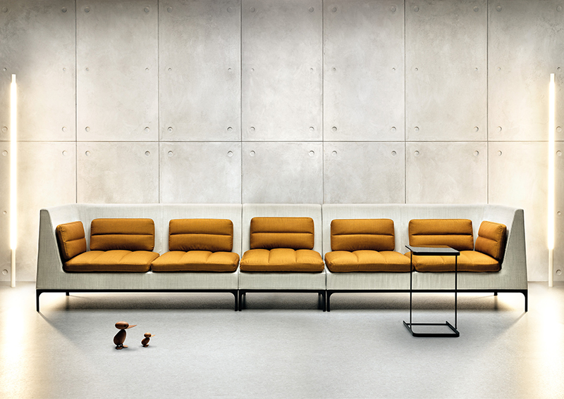 ספסל כורסאות חום