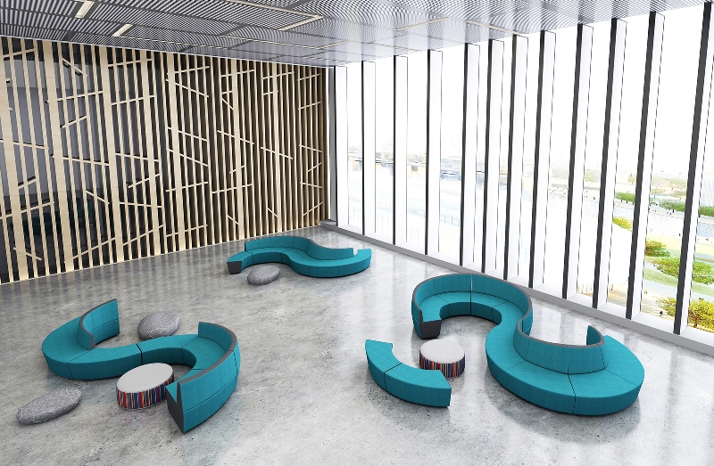 חלל ישיבה בעיצוב מיוחד 