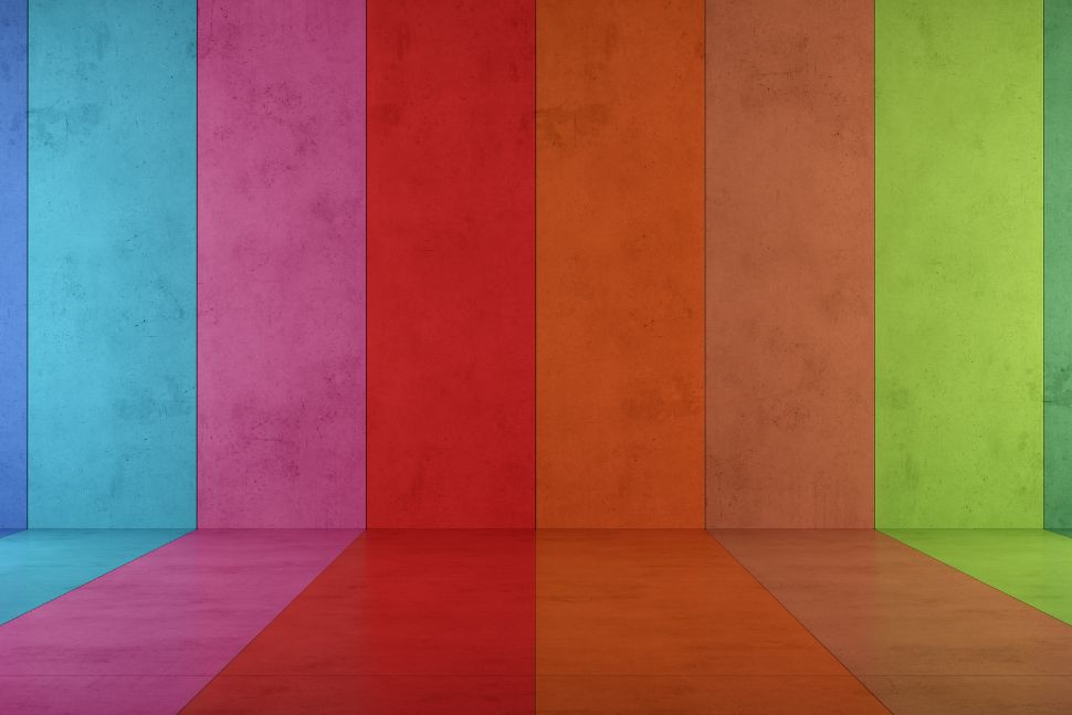 קיר פסים צבעוני