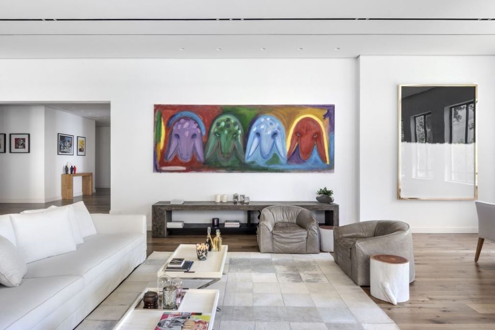 סלון עם אומנות סלון מודרני