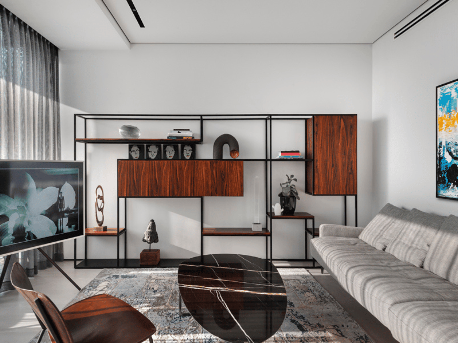 ספריה דקורטיבית מברזל