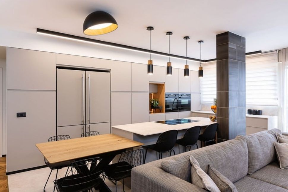 פינת אוכל צמודה לאי