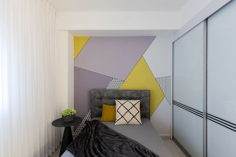 חדר מתבגר קיר גאומטרי