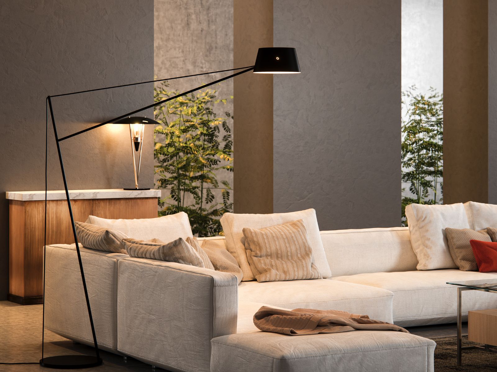 סלון בסגנון עיצוב אורבני