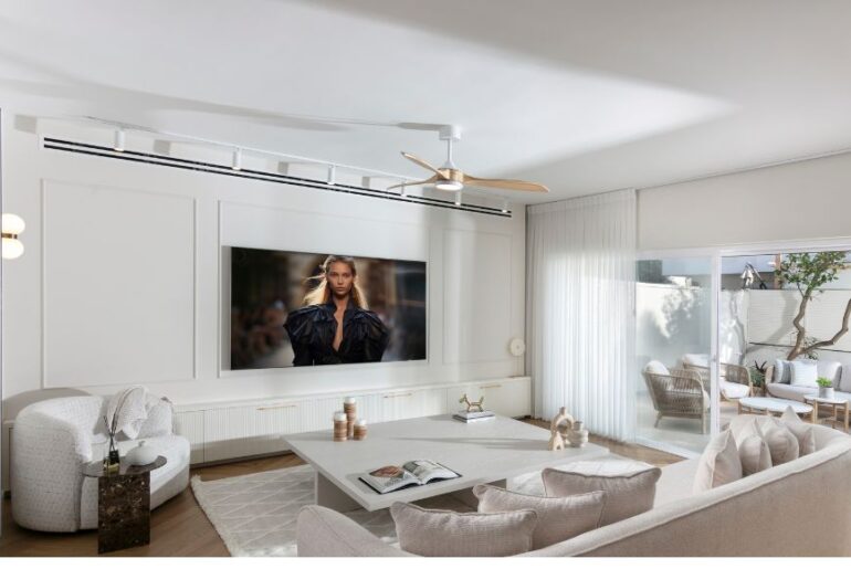 סלון מודרני לבן