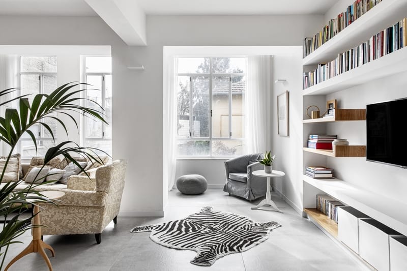 מחוברות: שתי דירות שיכון ישנות הפכו לפנינה לופטית אחת