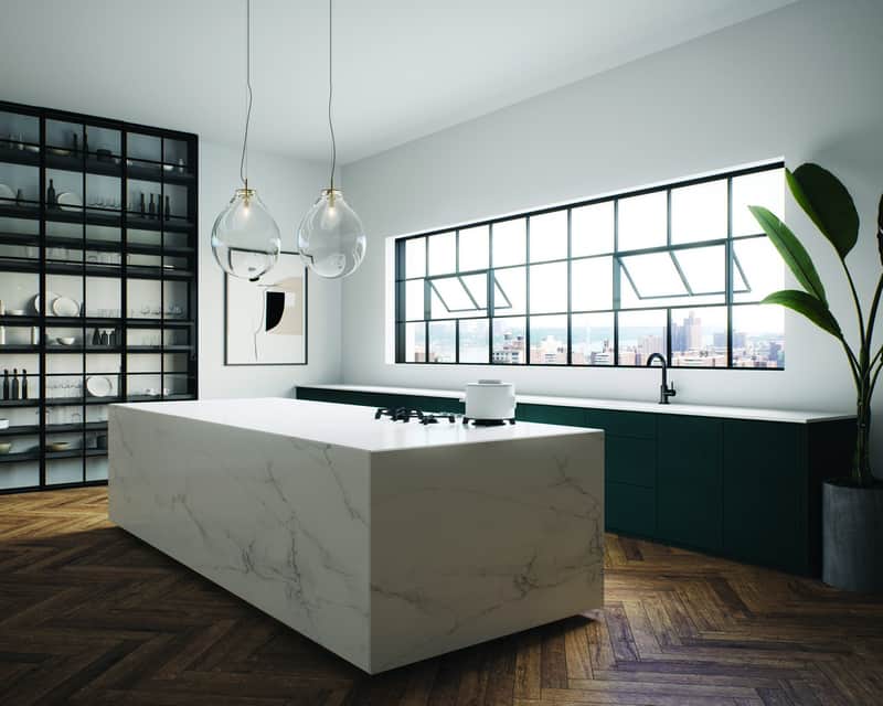 מטבח שיש לבן