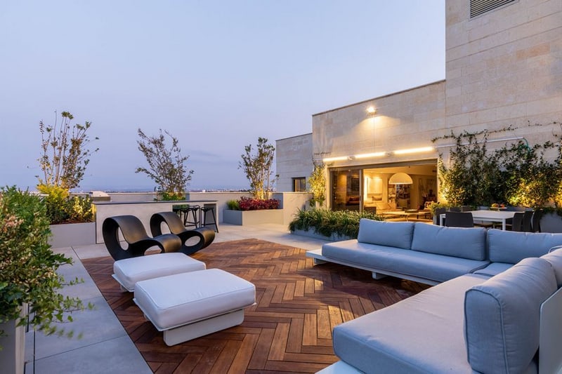 עיצוב גינת גג