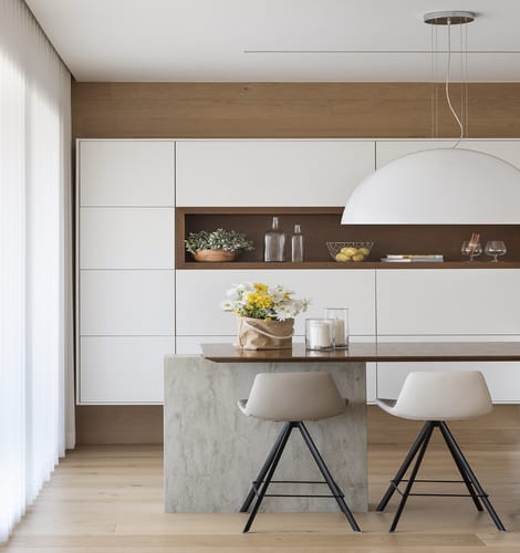 צורה לה: דירה מודרנית בעיצוב גיאומטרי