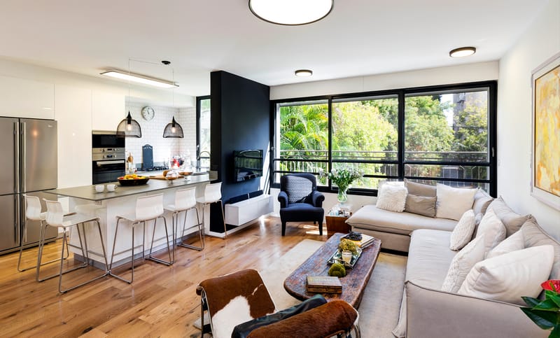 סלון מודרני כפרי