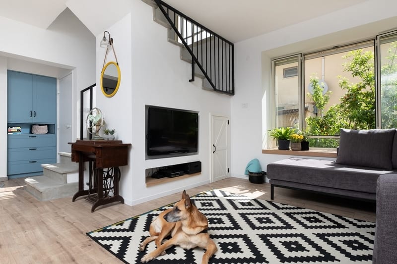 טלוויזיה מתחת למדרגות