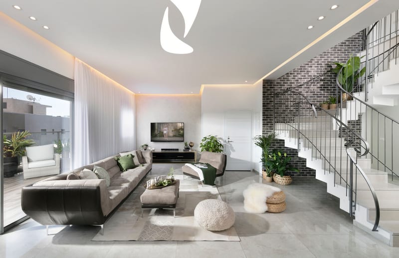 ספה ושטיח עור