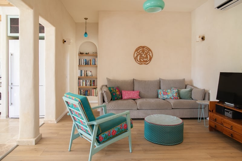 סלון ספה אפורה