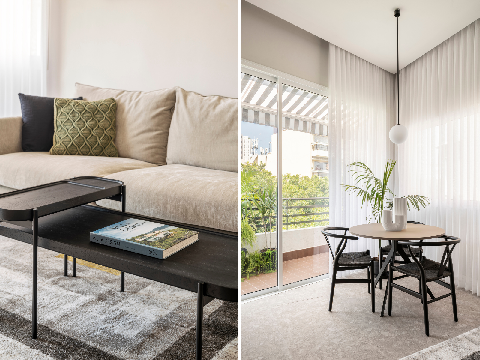 סלון בצבעי קפה