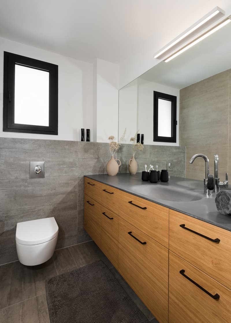 שידת כיור עץ