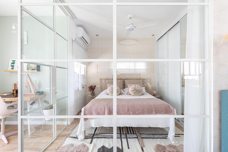 חדר שינה זכוכית