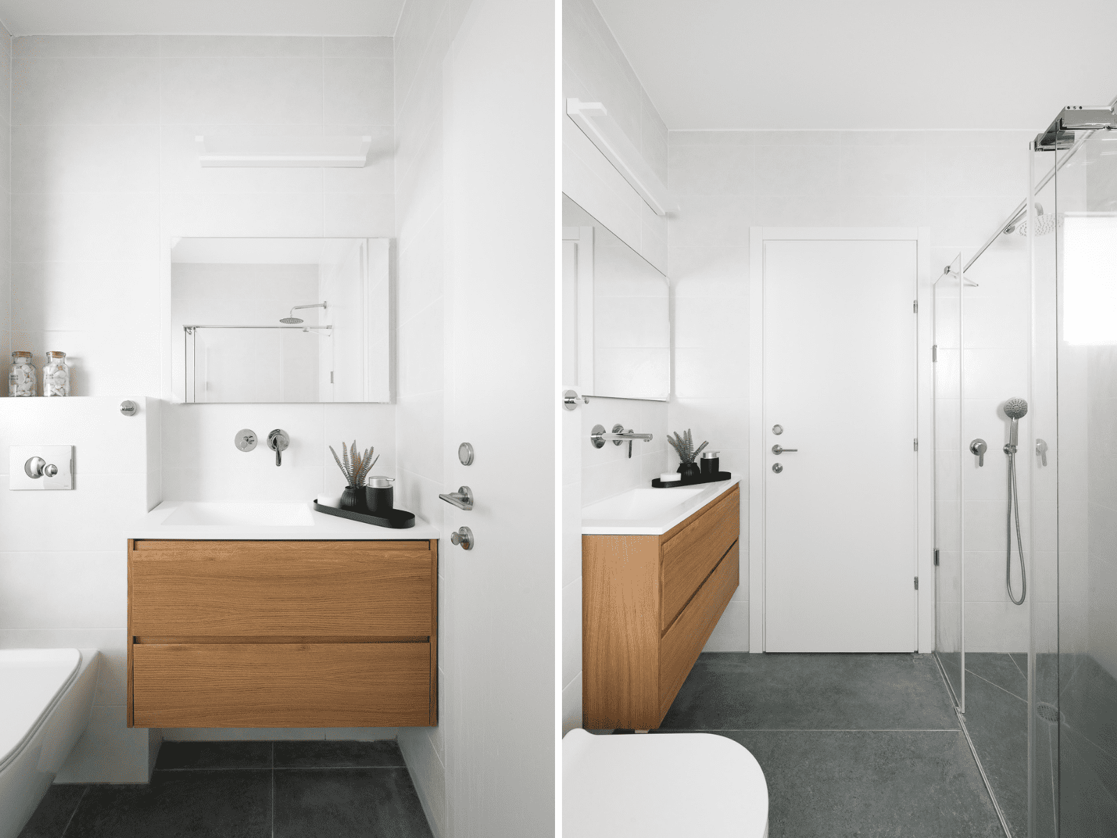 חדר רחצה כללי בסגנון מודרני