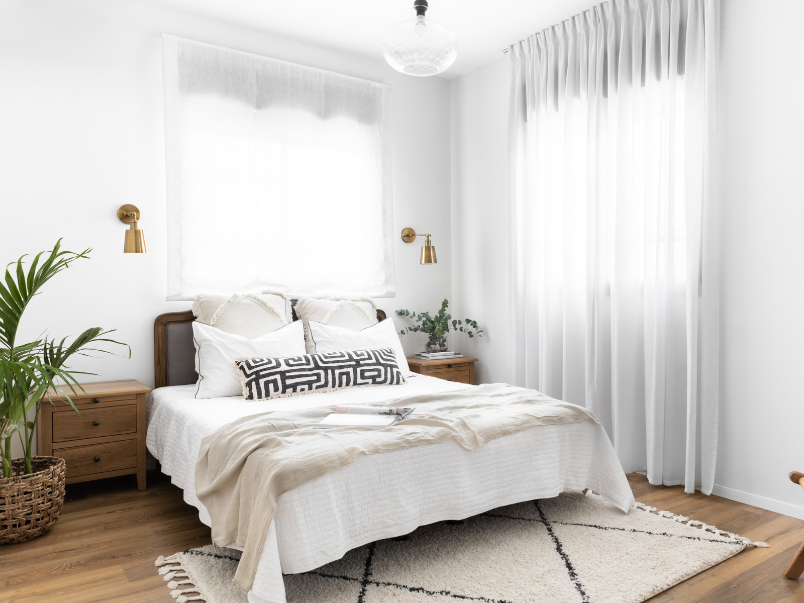 חדר שינה בסגנון טבעי