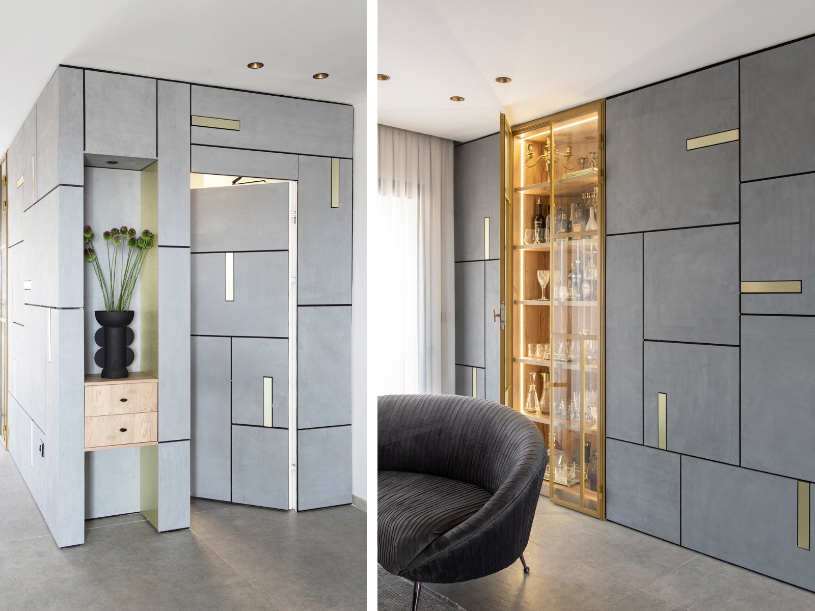 קובייה מעוצבת עם דלת נסתרת