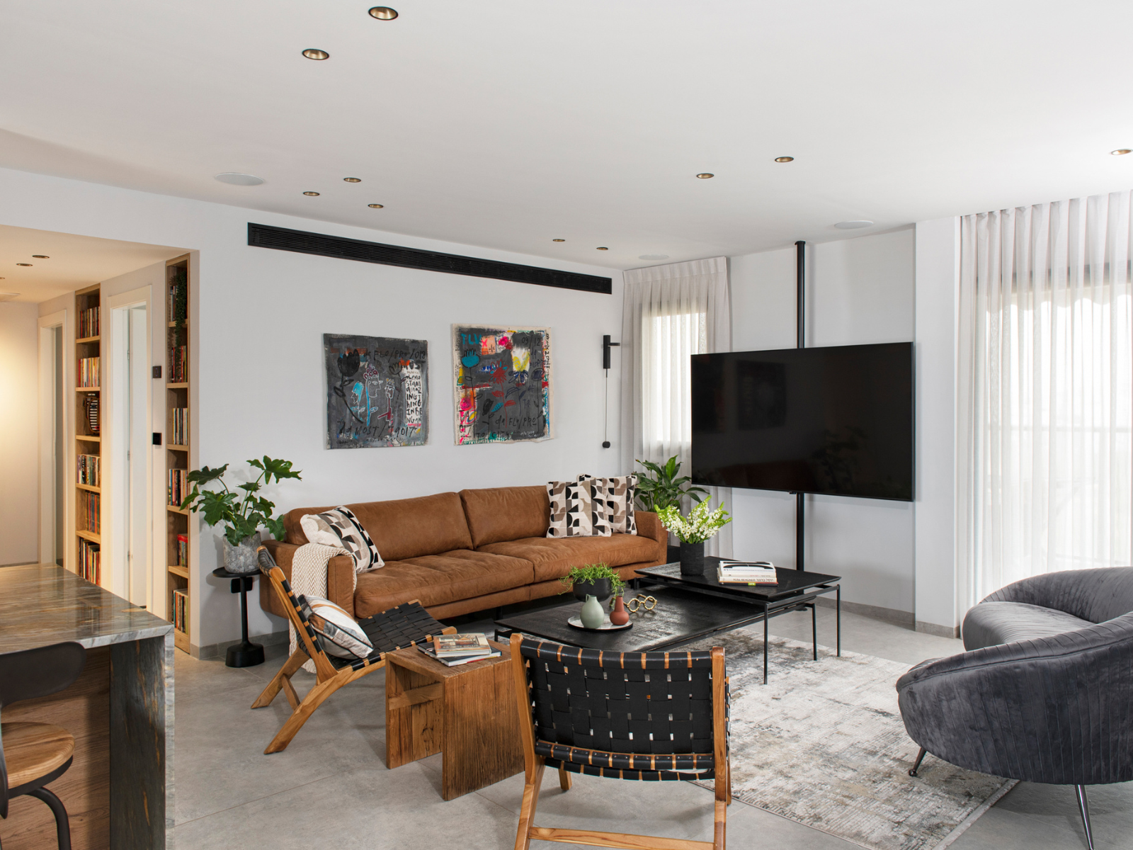 סלון מעוצב אקלקטי