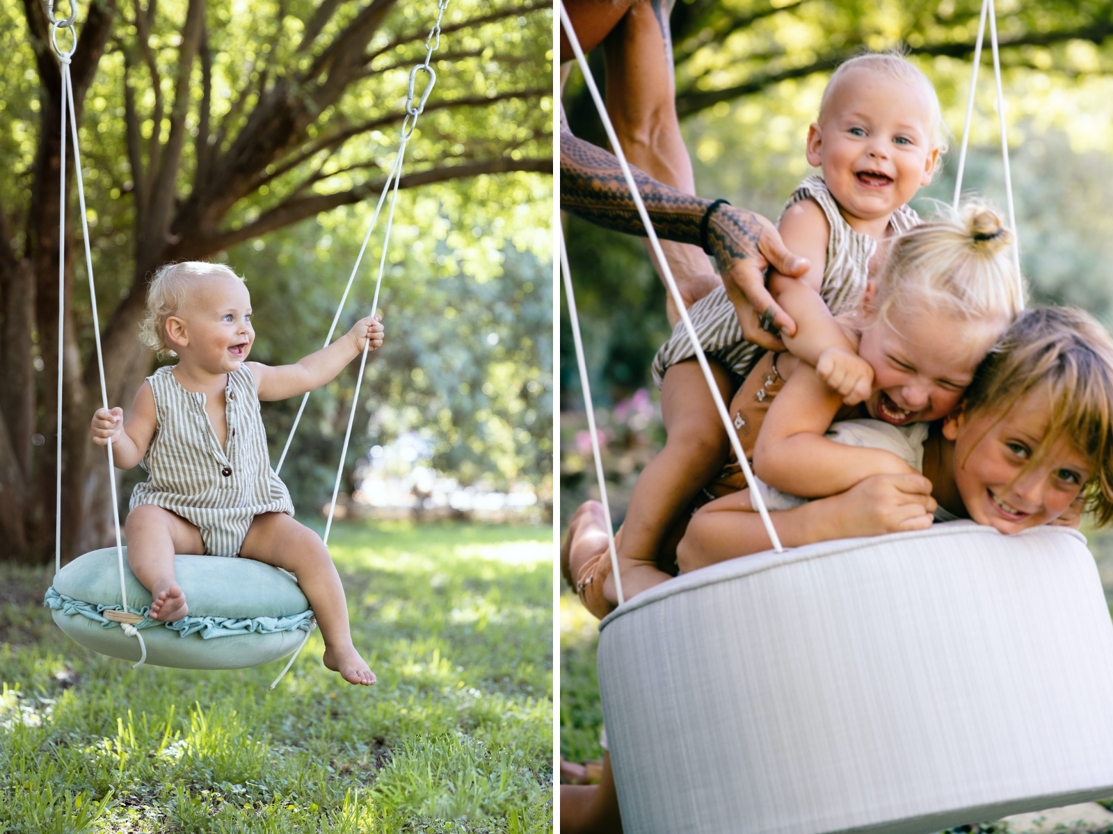 נדנדות לגינה בצורת עוגיות מקרון
