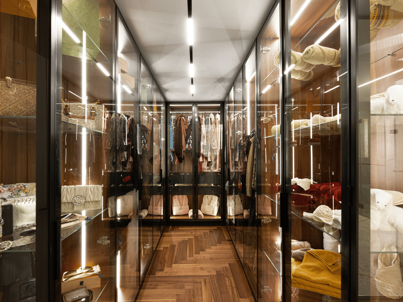 ארון בגדים שקוף