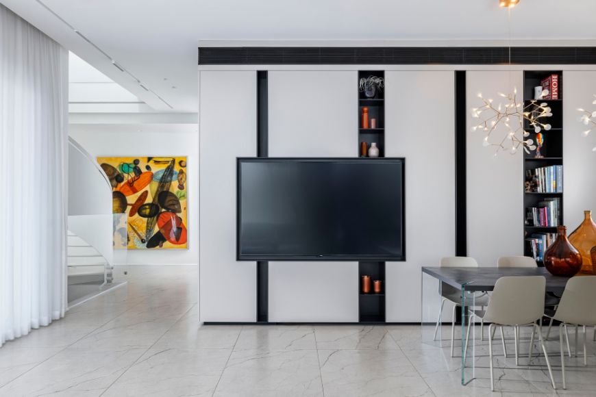 פינת טלויזיה, עיצוב: רותם פורטל, צילום: מקס מורון