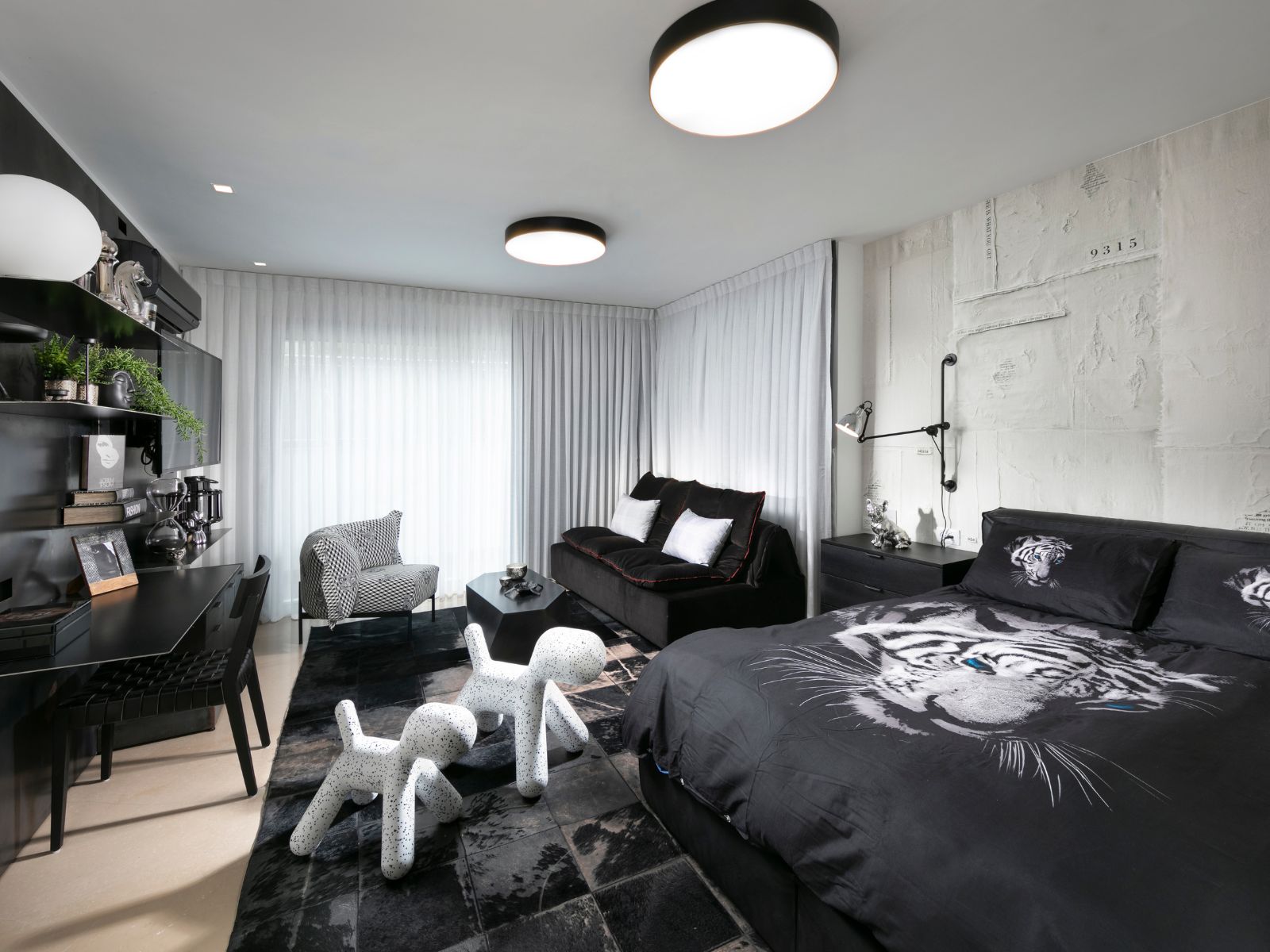 חדר שינה עיצוב שחור