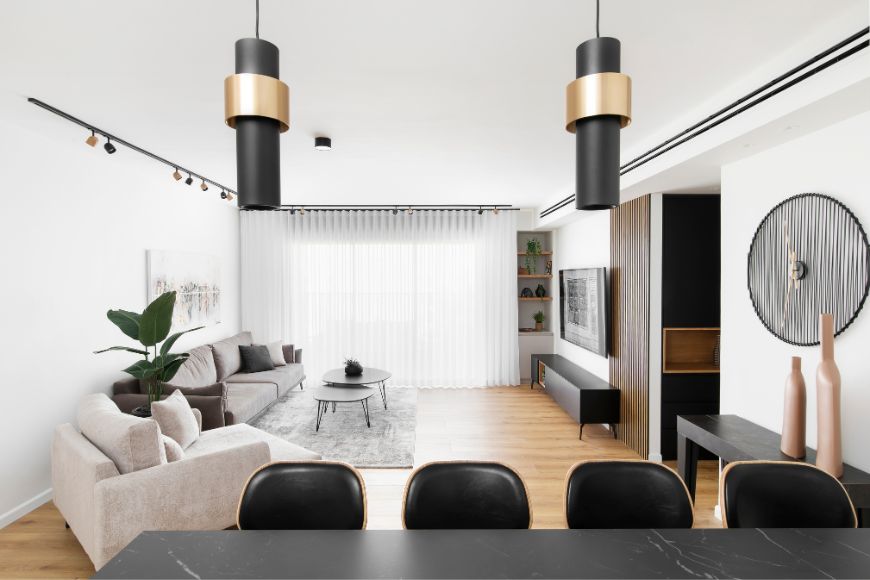 סלון מעוצב, עיצוב: עינת אביב