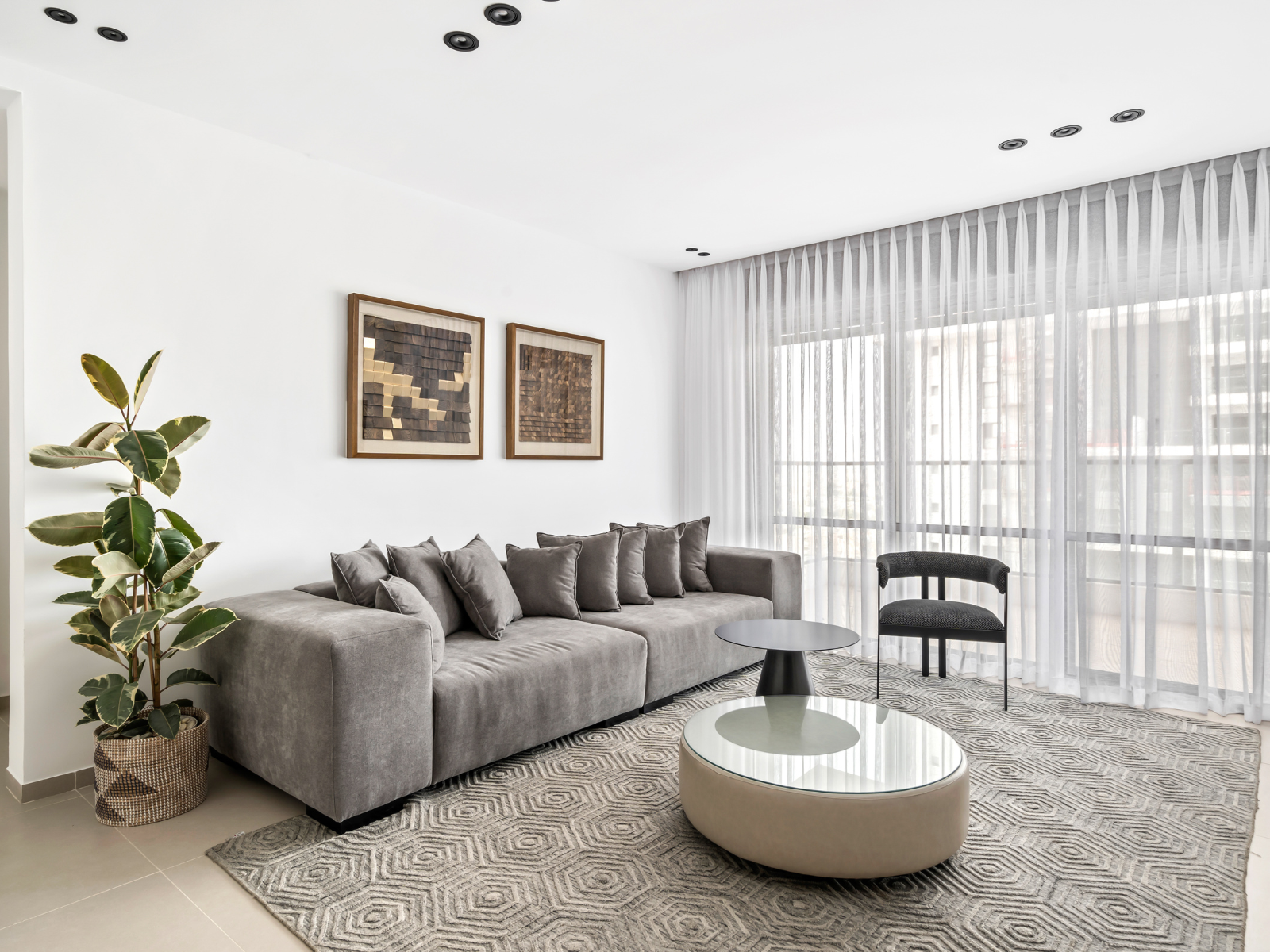 סלון מודרני ומינימליסטי