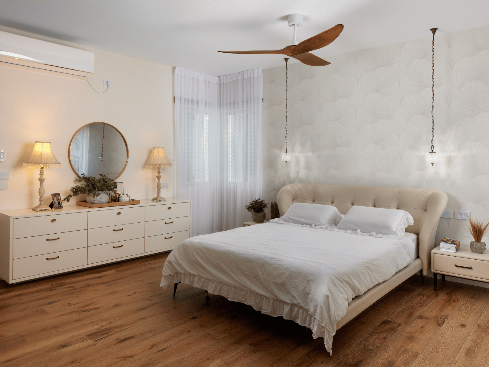 חדר שינה בסגנון כפרי