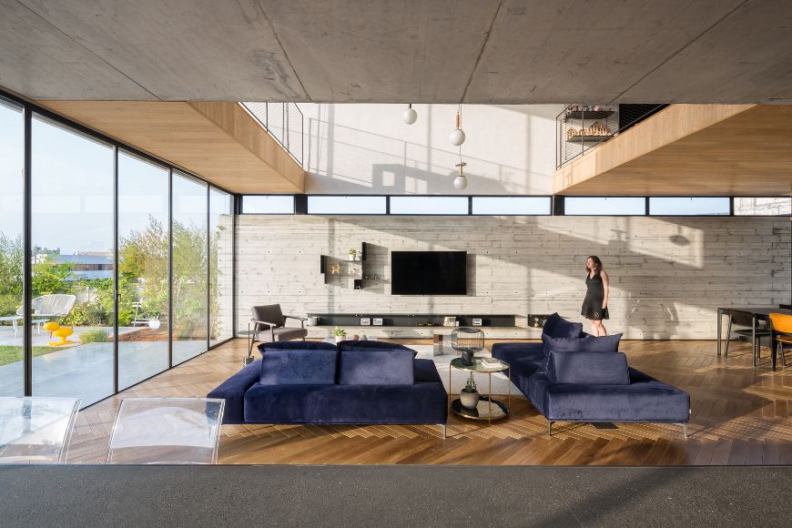 ספות כחולות, פישבון, עיצוב: נורית בן יוסף, צילום: שי אפשטיין