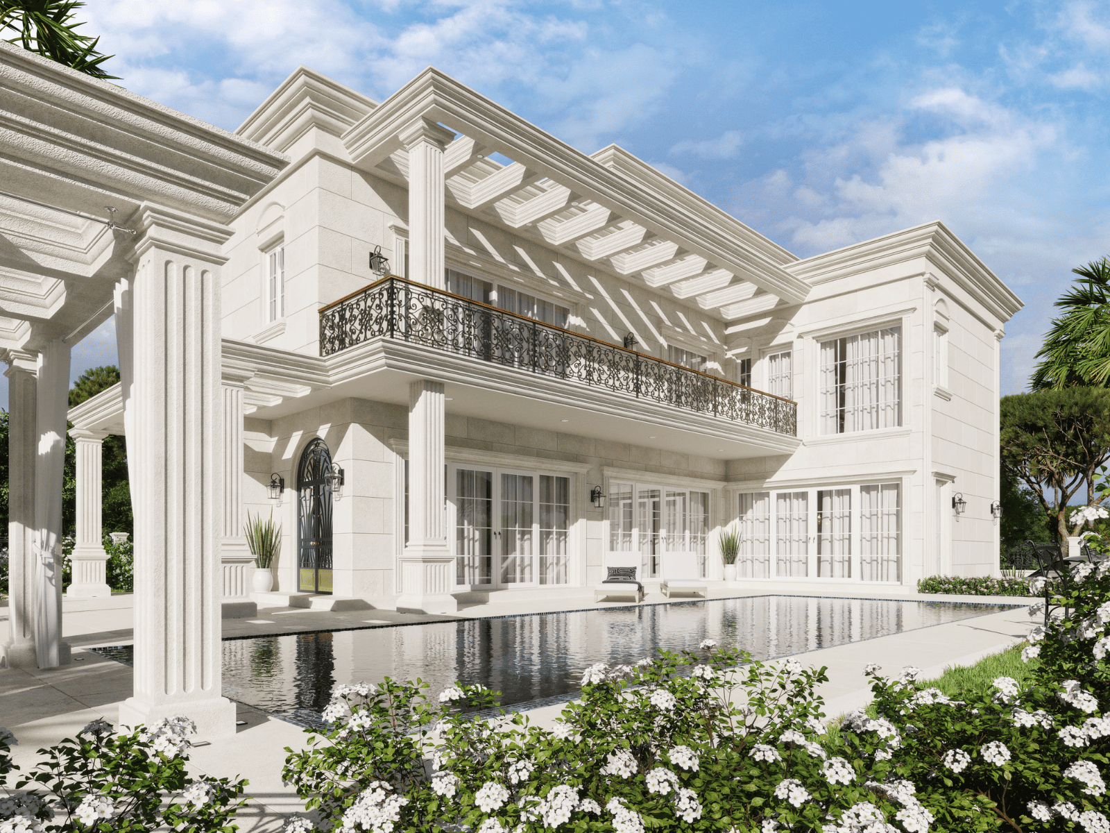 בית מבחוץ בסגנון אירופאי