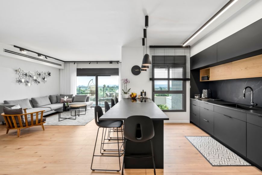 מטבח שחור, עיצוב: עינת אביב