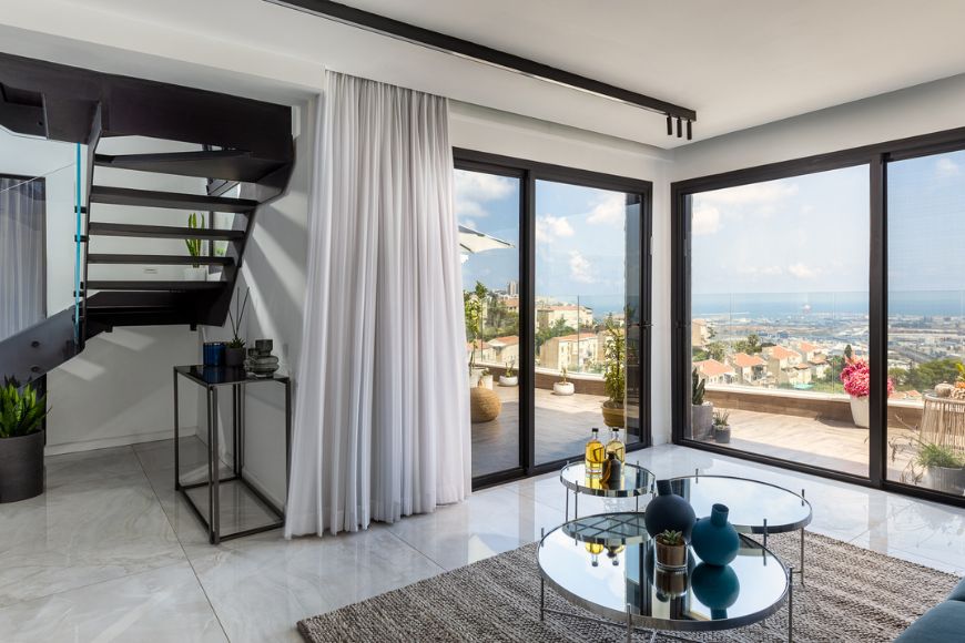 נוף בסלון, עיצוב: רותם פורטל, צילום: מקס מורון