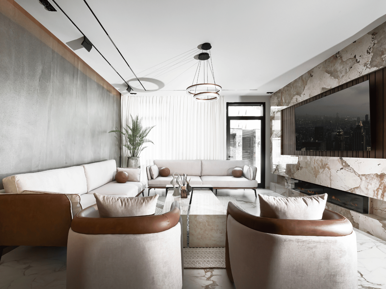 טלויזיה עם קמין