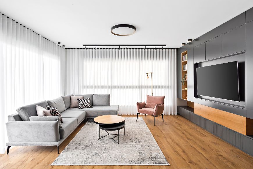 סלון חמים ומפנק, עיצוב: עינת אביב