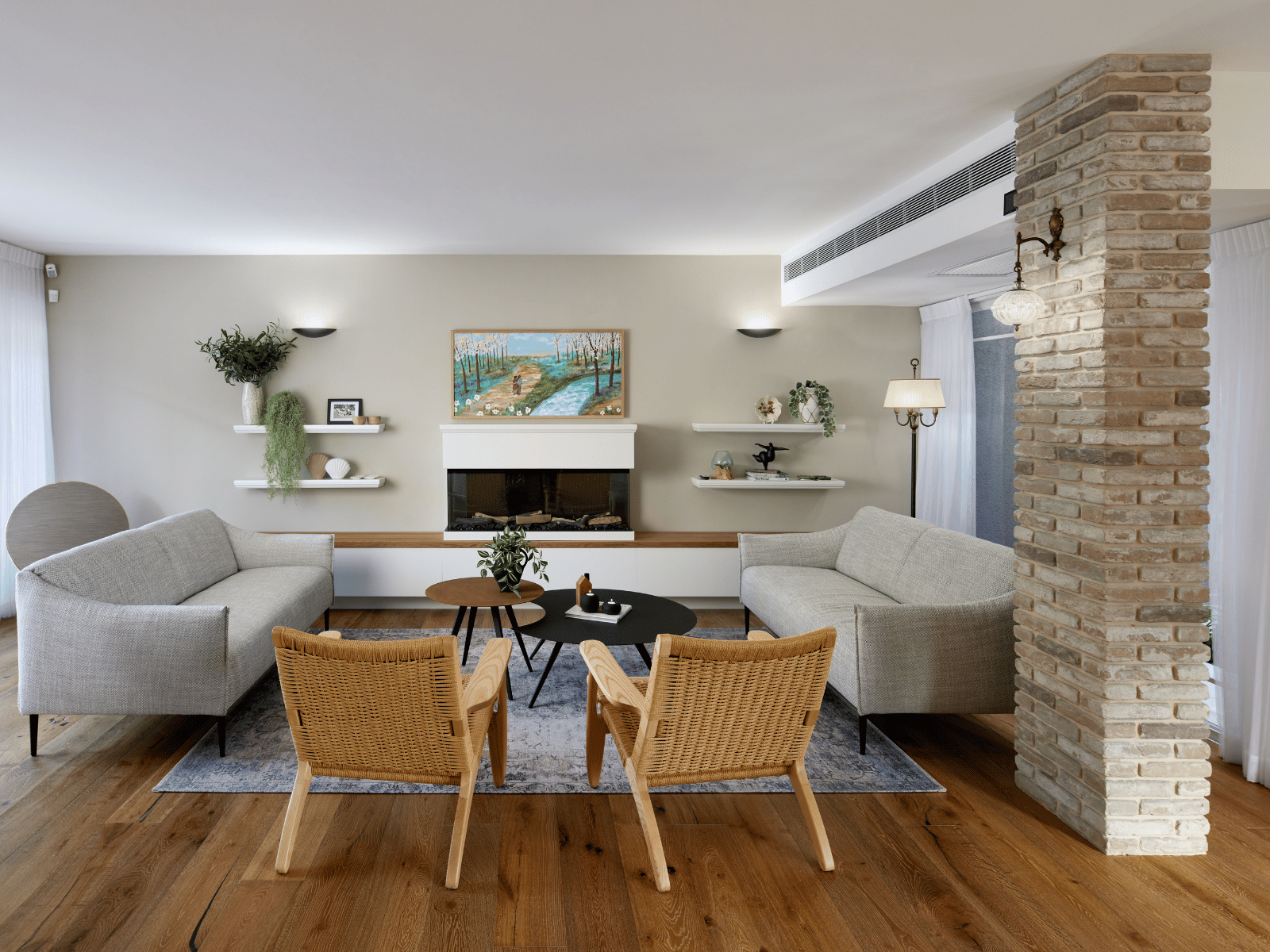 סלון בסגנון כפרי