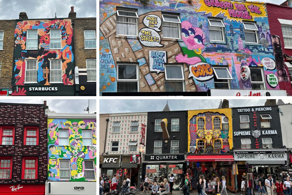 בניינים צבעוניים בשוק קמדן איזו קבלת פנים מרהיבה לשוק קמדן - בניינים צבעוניים מכל הסוגים