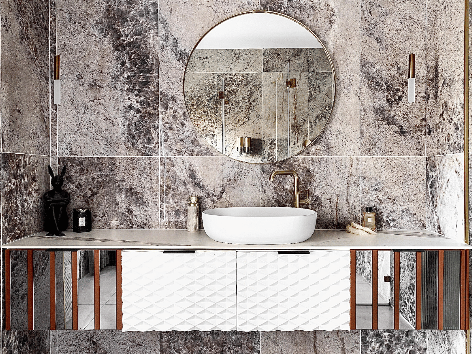 חדר רחצה בסגנון קלאסי מודרני