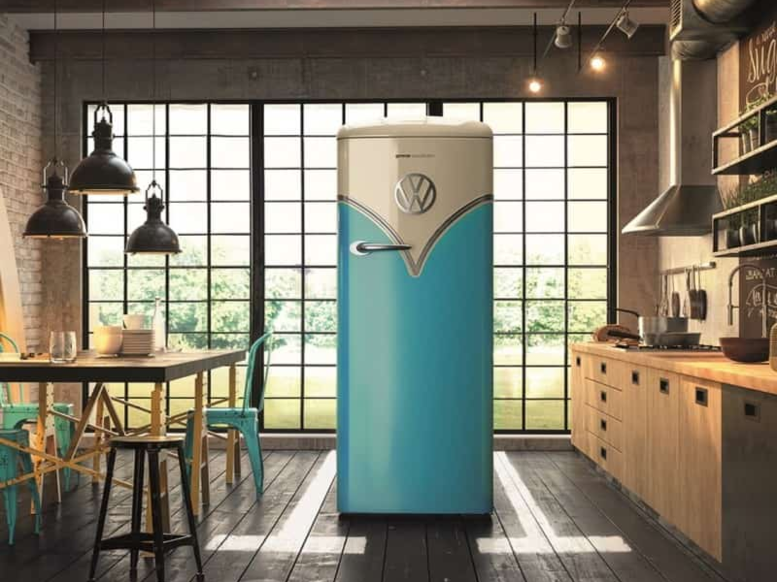 מקרר וינטאג' כחול