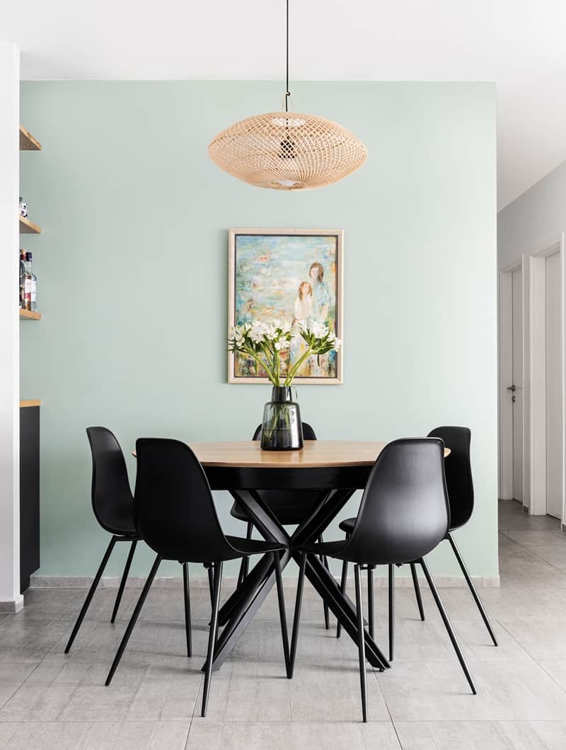 פינת אוכל קטנה עגולה