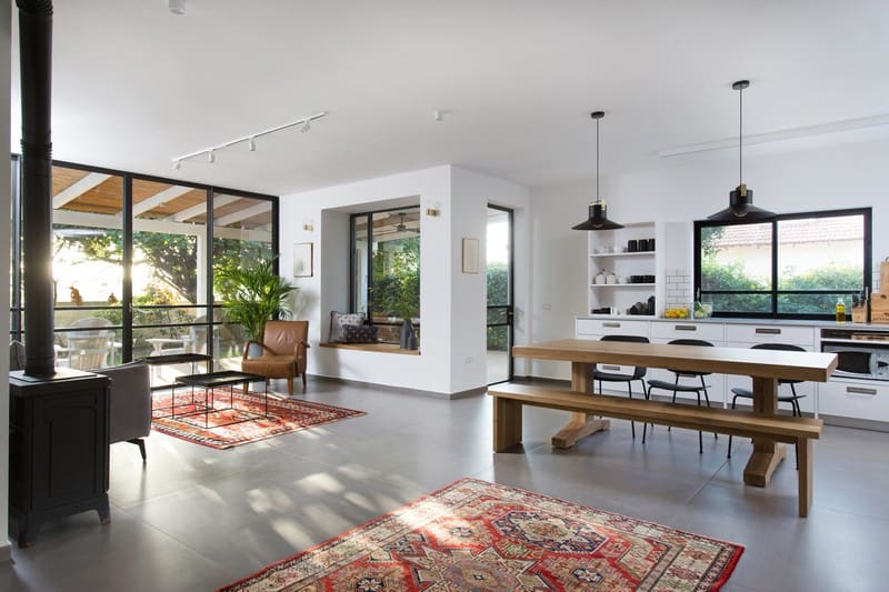 פינת אוכל, מטבח וסלון