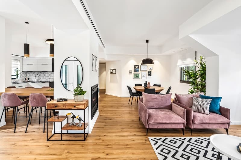 סלון מטבח בסגנון כפרי