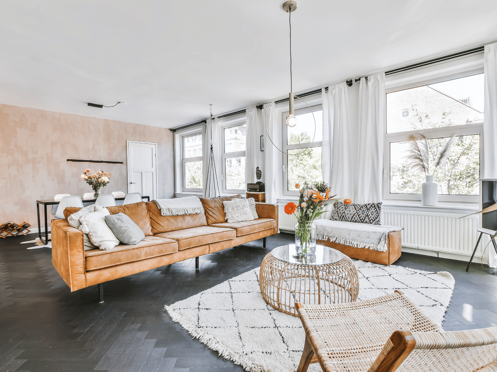 סלון חום מודרני