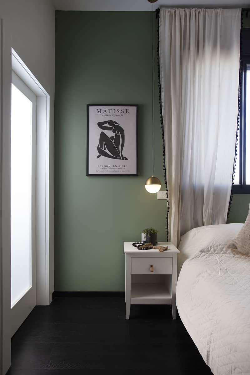 חדר שינה זוגי ירוק