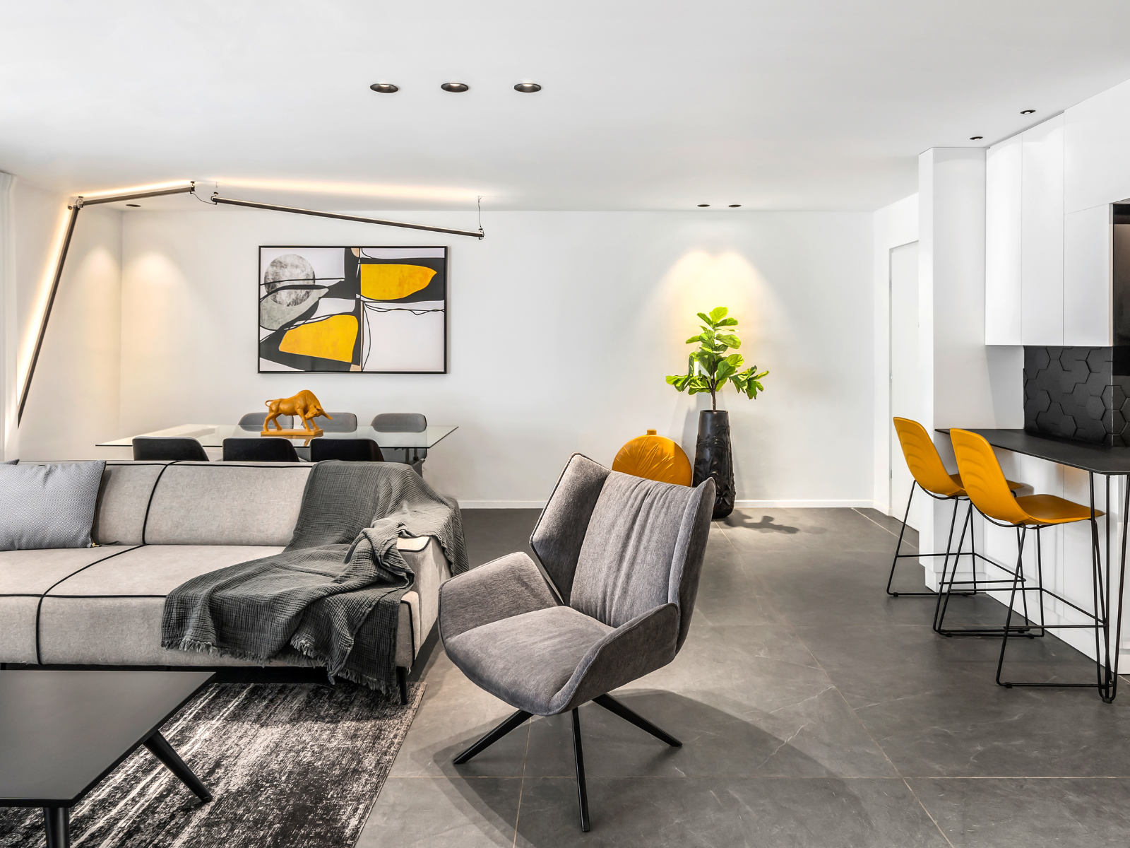 סלון עם אקססוריז