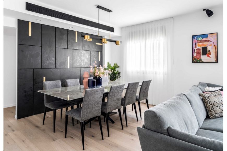 פינת אוכל מעוצבת, עיצוב: שרון דוד, צילום: מאור מויאל