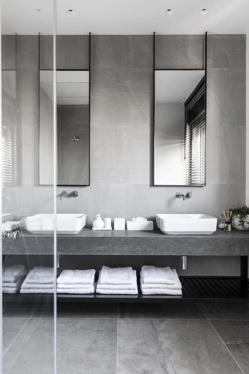 כיורים מודרנים אפור